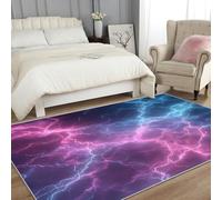 Purple Lightning Floor Mat 50 X 80 cm, Thunder Modern Art Rugs for Living Room Bedroom, Washable Non Slip Area Rugs, Pattern Small Carpet, Home Decor C16