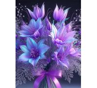 Purple Lilies 200 Piece Jigsaw Puzzles for Adults, Colourful, Challenging & Brainteasing Adult puzzles 200 Pieces Bouquet, Fun jigsaws for The Whole Family 14x10 inch
