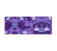 Purple Lily Flowers Computer Desk Pad, Non-Slip Surface Mat for Enhanced Gaming Performance and Office Productivity