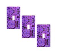 Purple Lily Flowers Print Single Toggle Wall Panel Light Switch Plate Covers Wall Decor Home Decor For Kitchen Bathroom Bedroom Decor 2.75x4.5 In.