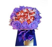 Purple Lindr Chocolate Hamper Bouquet Flowers Rose Red Birthday Gift Personalised