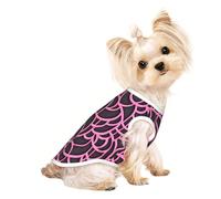 Purple lines Pet Breathable Sleeveless T-shirt M for Small Dogs and Cats Soft, Lightweight, Stylish