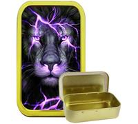 Purple Lion Bolt 1oz Gold Rectangular tin,Airtight Storage tin, Pill tin, Pocket Tin, Gift Tin