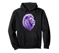 PURPLE LION FACE HEAD LAVENDER LIONS LILAC COLOUR Pullover Hoodie