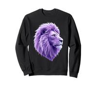 PURPLE LION FACE HEAD LAVENDER LIONS LILAC COLOUR Sweatshirt