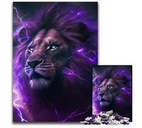 Purple Lion Jigsaw Puzzles for Adults 1000 Piece Jigsaw Puzzles for Adults Perfect DIY Art Decor Or Birthday Gift 26X38CM/10.23x14.96inch