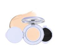 Purple Long Wear Concealing Cushion Foundation, Magic Cushion Foundation, Oil Control, Full Coverage, Cream Base Makeup, Smooth, Long Lasting Matte Finish for Oily Skin (M01 Bright Ivory)