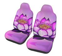 Purple Lotus Dua Sarung JOK Mobil,*, Sarung JOK Mobil Depan, Cocok Untuk Sebagian Besar Mobil, SUV, Truk, Van, Dll.