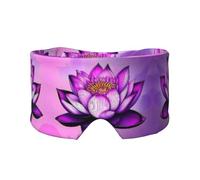 Purple Lotus Unisex Side Sleeping Headband, Sleeping Eye Mask and Ear Muffs, (26.8 * 4.3 inches), Indoor and Outdoor Travel Yoga Adjustable Comfort Eye and Ear Muffs,