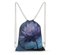Purple Lotuss Magic Water Lily Men Drawstring Bags Backpack 30x40cm