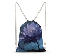 Purple Lotuss Magic Water Lily Men Drawstring Bags Backpack 35x50cm