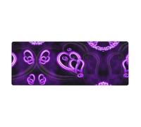 Purple Love Oversized Desk Pad, Thick Base Mat, Ergonomic Comfort Pad for Precision Mouse Control