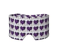 Purple Love Print Adults Eye and Ear Muffs Soft Blackout Blocking for Sleeping Home Office Travel