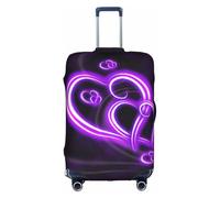 Purple Love Print Luggage Cover Suitcase Cover Travel Protector Baggage Fits18-32 Inch Luggage