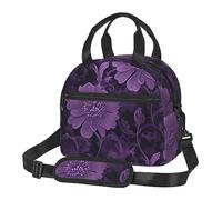Purple Lunch bag Insulated Lunch Box for Women Men Reusable Lunch Tote Bag Leakproof Lunch Cooler Bag Portable Food Handbags for Travel Work Picnic
