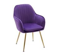 (Purple ) Luxury French velvet Design dining chair T05