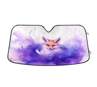 Purple Magic Fox Car Windscreen Sun Shade Block UV Rays Windshield Sunshade, M