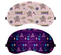 Purple Magic Pattern 2-Pack Light-Blocking Soft Breathable Eye Masks with Eye Patches and Sleep Masks