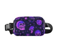 Purple Magic Skull Fashion Crossbody Bag Waist Packs for Women Men Water Resistant with Adjustable Strap for Shopping Sports Work cintura para mujer, purple magic skull, Modern