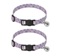 Purple Maple Leaf Dog Collars For Dogs Quick Release Buckle Collar For Female Dogs 2 Pack