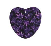 Purple Maple Leaf Weed Car Air Fresheners Scent Cards Love form