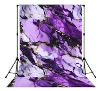 Purple Marble Photography Backdrop, Soft Background With Rod Pocket For Studio, Newborn Photos, Weddings & Video Backdrops - 5x7ft