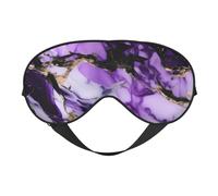 Purple Marble Print Lightweight Sleep Mask Breathable Light-Blocking Travel Yoga Outdoor Adventures