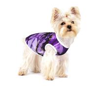 purple marble print Tshirts for Small Dogs Dog's Fashion Shirt Breathable Sleeveless Shirts for Small Dogs