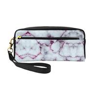 Purple Marble Texture Small Cosmetic Bag,Portable Cute Travel Makeup Bag for Women Makeup Brush Organizer Pouch