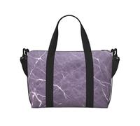 (Purple Marble) Waterproof Lightweight Hand Travel Bag - Large Carry-On for 3-5 Day Trips | Air Travel, Sports, Weekend Use | Men & Women (1-Pack)
