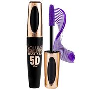 Purple Mascara, 5D Coloured Waterproof Lash Mascara Long Lasting Thick Smudge-Proof Natural Voluminous Telescopic Mascara for Sensitive Eyes Makeup, Party Stage Use Halloween Christmas Gifts