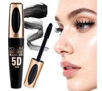 Purple Mascara,5D Silk Fiber Eyelash Volume with Soft Brush, Washable Formula - Long-lasting purple eye makeup with a false lash effect (Purple) (Black)