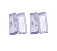 Purple Math Sets for School Complete Math Set Includes Compass Protractor Ruler Ideal for Classroom & Home Mathematics (2 PCS)