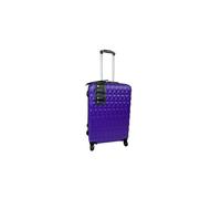 (Purple, Medium) Hampton & Stewart Diamond Design HardShel Suitcase