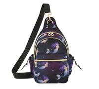 Purple Mermaid Aesthetic Sling Bag Sling Bag for Kids