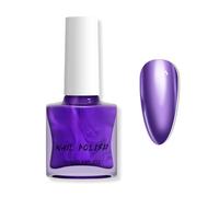 Purple Metallic Nail Polish,Metal Mirror Effect Nail Varnish,Purple Chrome Nail Varnish Quick Drying Metallic Effect,Super Shine Mirror Effect Nail Art Home Manicure,No Need UV(10ML)