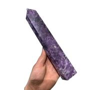 Purple mica Pillar Crystal Rod Office Decoration Crafts Gifts Aura Ornaments Home Decor(1000-1200g) Gemstone Stone
