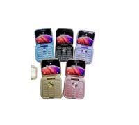 (Purple) Mini Flip Mobile Phone,FM Radio Voice Blacklist Speed Dial Vibration 2SIM Card Small Display Foldable Phone,Gift for Dad,Mom Elder