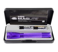 (Purple) Mini Maglite Aa Torch - Gift Boxed Flashlight with Batteries