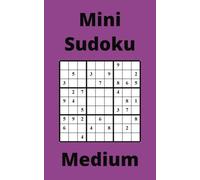 Purple Mini Sudoku Book, 9x9 Puzzles, 50 Pages, 5x8, Medium