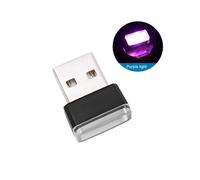 (PURPLE) Mini USB Light LED Modeling Car Ambient Light Neon Interior Light Car