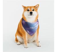 Purple Mist Planet Print Pet Bandana for Dogs Cats, Soft Breathable Elastic Fabric Puppy Bandana for Daily Use
