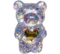 Purple Mobile Phone Finger Stand Cute Bear Doll Phone Holder Support Comfortable Grip Anti-Slip Creative Flexible Light Cell Phones Stands,Adhesive Card Holders