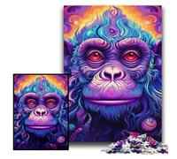 Purple Monkey Jigsaw Puzzles 1000 Pieces for Adults Puzzles for Adults Family Activity, DIY Home Decor, Size 50x75cm