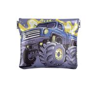 Purple Monster Truck Squeeze Coin Purse Pouch Change Holder PU Leather Mini Wallet Coin Pocket for Women Girls Men