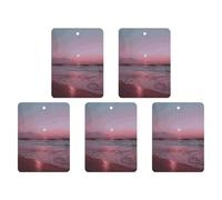 Purple Moon Car Air Freshener Hanging Incense Chips 5 Pack Automotive Scented Hanging Sheets for Car Home Auto Interior Decor Square,Gray-Style