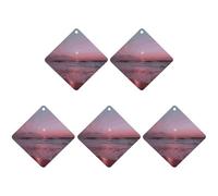 Purple Moon Car Air Freshener Hanging Incense Chips 5 Pack Automotive Scented Hanging Sheets for Car Home Auto Interior Decor Rhombus,Gray-Style