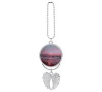 Purple Moon Car Hanging Pendant, Zinc Alloy Rearview Mirror Charms - Relieve Visual Fatigue, Vintage Keychain Pendant, Lucky Car Interior Hanging Decoration, One size, Zinc