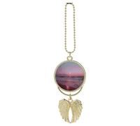 Purple Moon Car Hanging Pendant, Zinc Alloy Rearview Mirror Charms - Relieve Visual Fatigue, Vintage Keychain Pendant, Lucky Car Interior Hanging Decoration, One size, Zinc