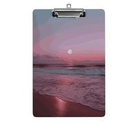 Purple Moon Clipboard, A4 Acrylic Clipboard with Hanging Hole, Ultra-Light Clip Board - Holds 100 Sheets, Shatterproof Document Holder for Office, 12.5" X 8.5"